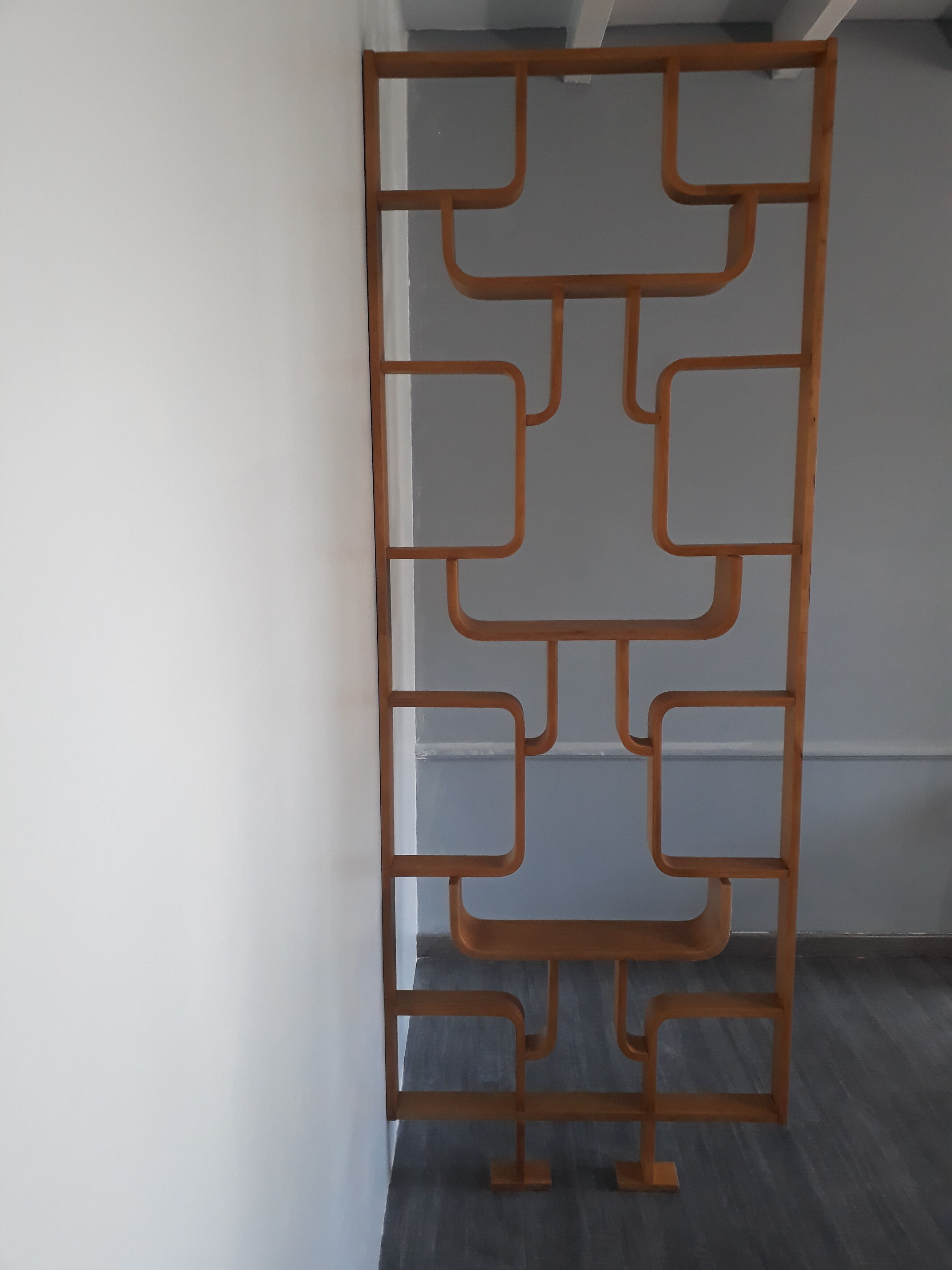Trellis dyed blond wood by Ludvík Volak vintage 1960