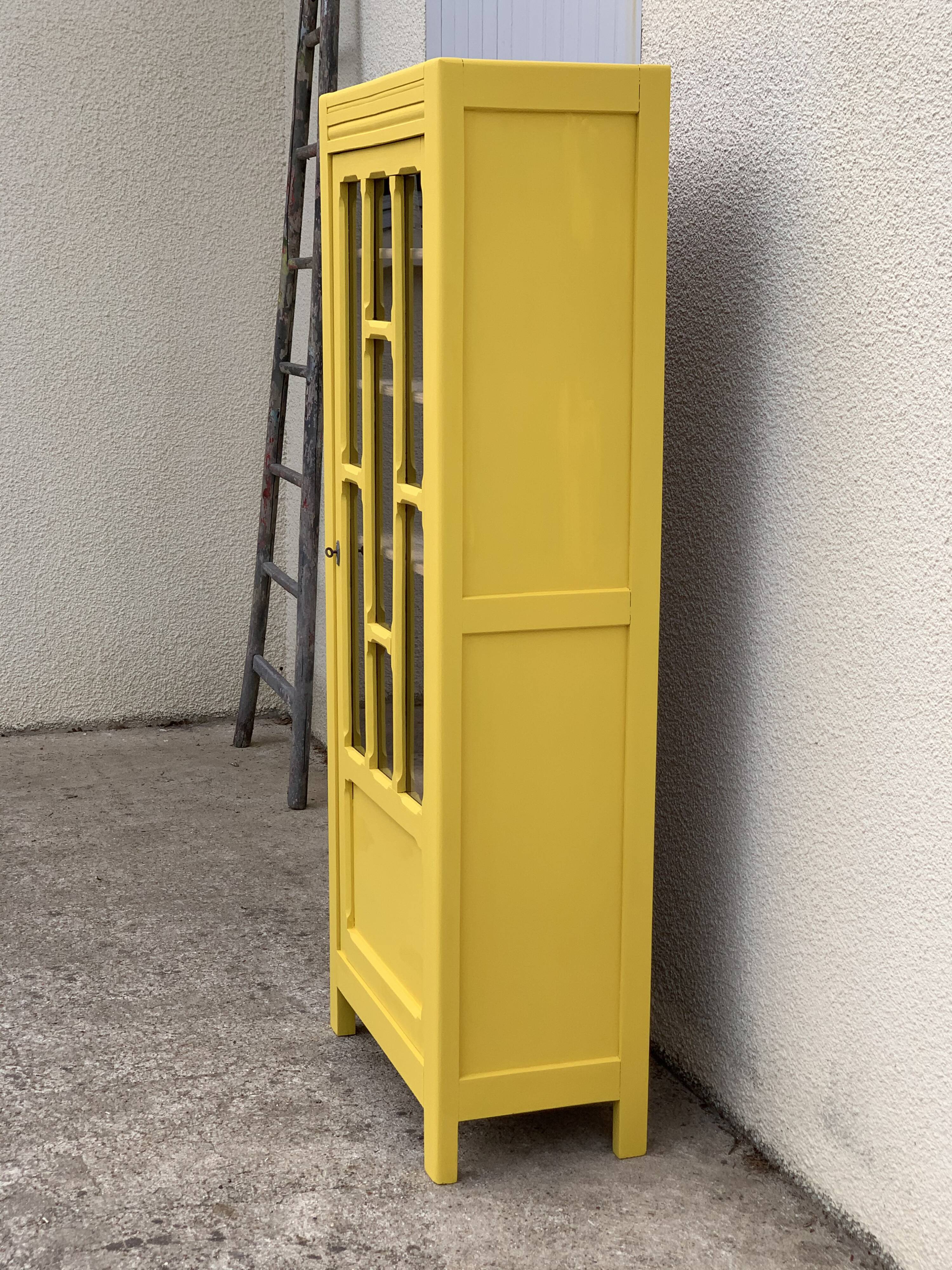Glass-glazed Parisian wardrobe 1950