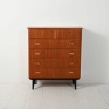 Scandinavian chest with double upper drawer