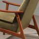 Fauteuil vintage velours vert