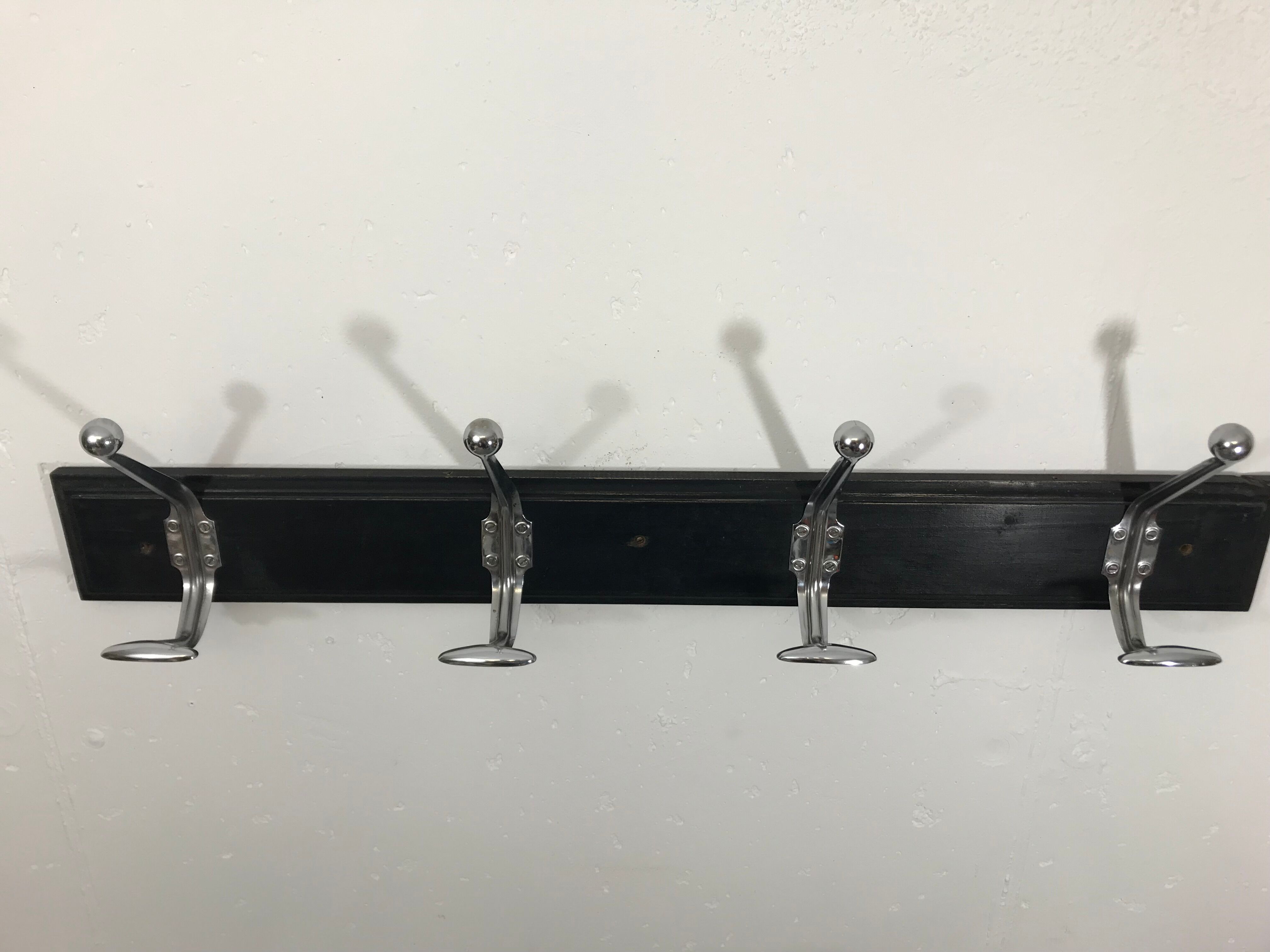 Black coat holder 4 patères