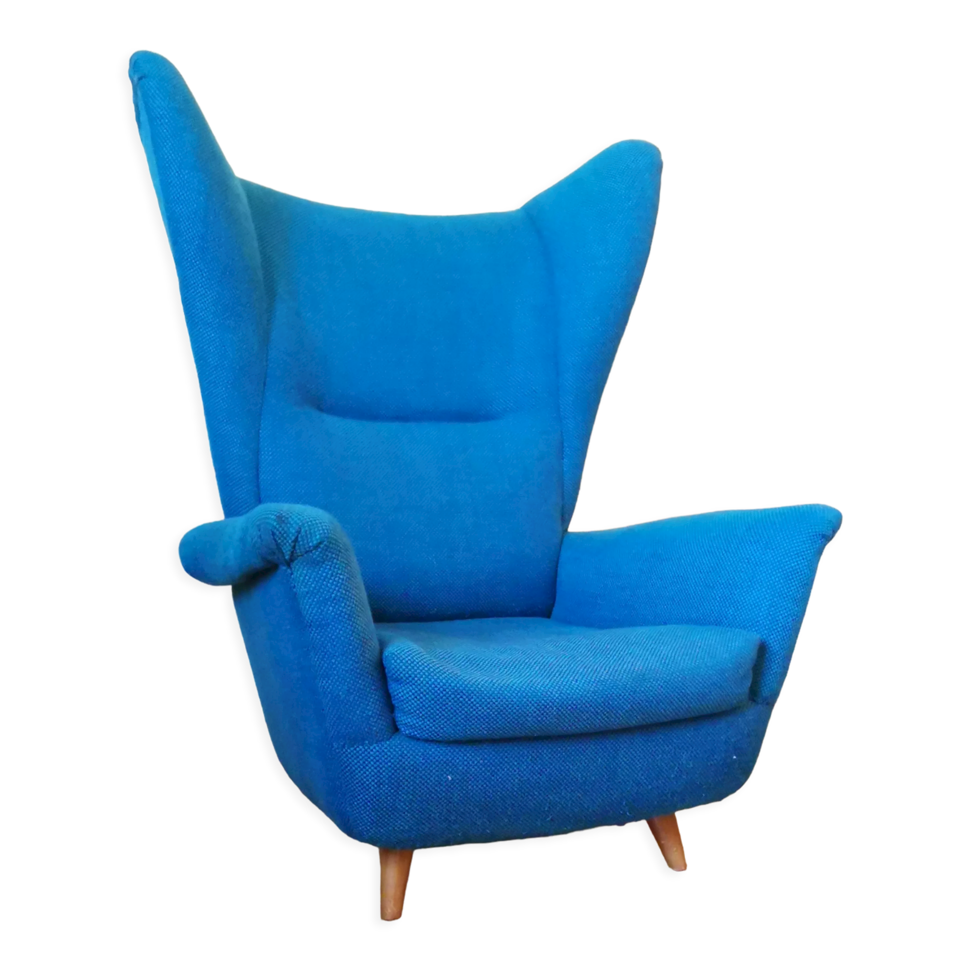 Bergere armchair wing back chair Italian design Years 50 60