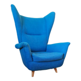 Bergere armchair wing back chair Italian design Years 50 60