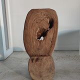 Armchair made of recycled solid teak