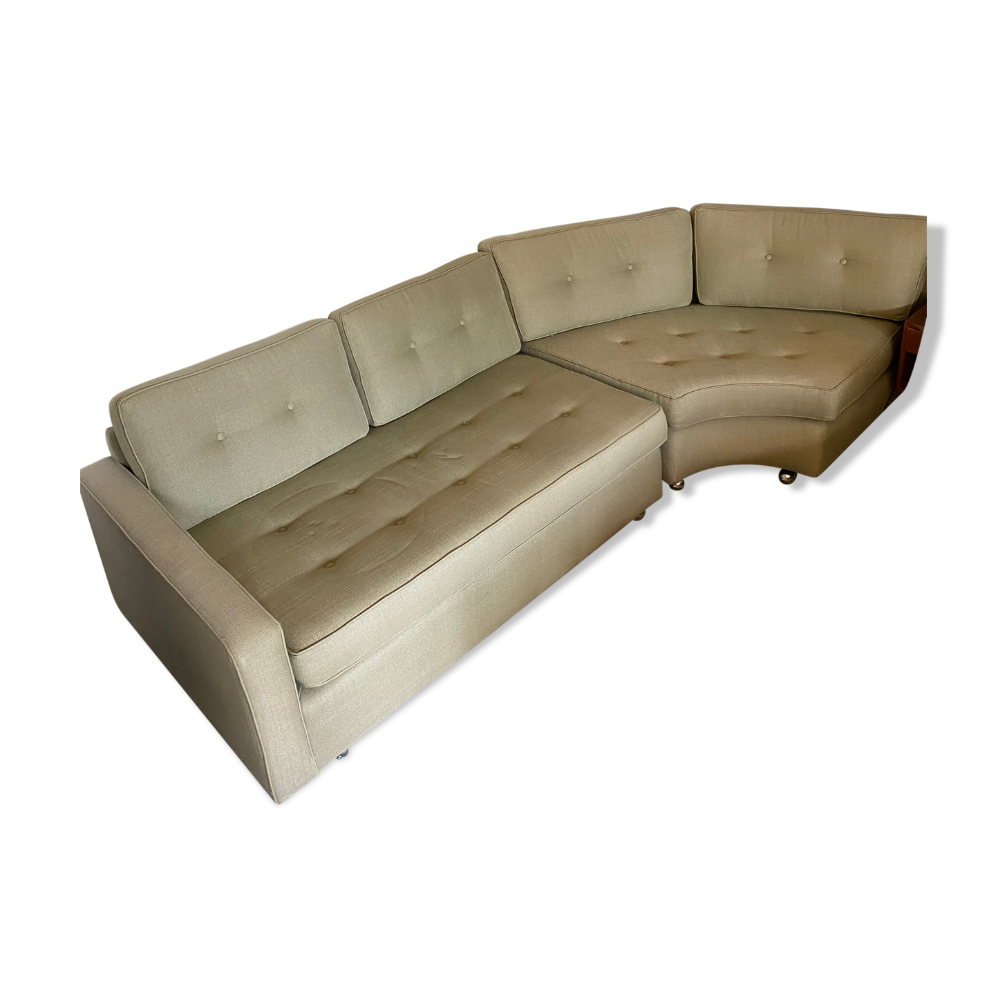 Vintage 2-Piece Modular Sofa