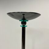 Floor lamp, 80s silver metal