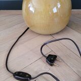 Mustard yellow glazed ceramic lamp base