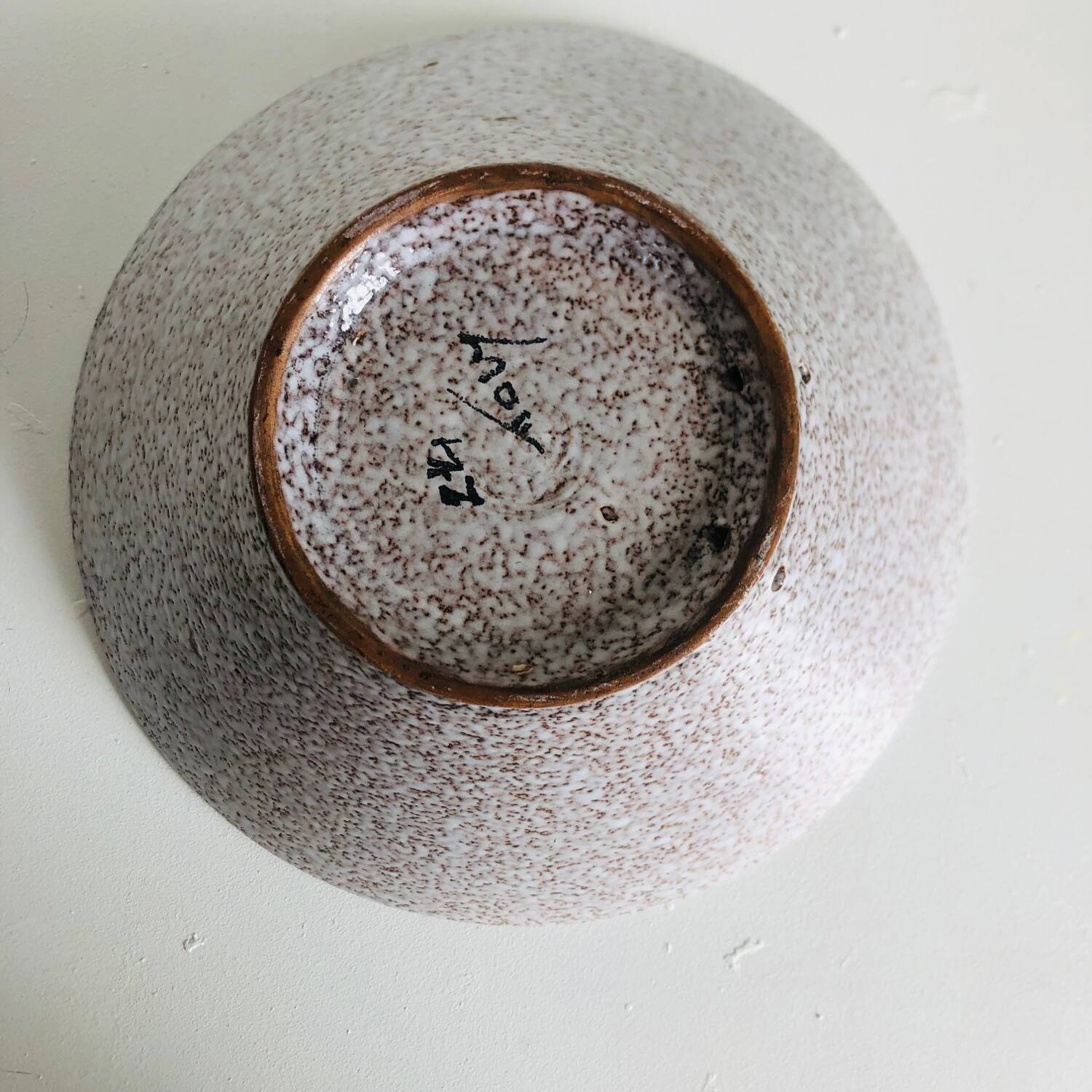 Trapezoidal vase by Fratelli Fanciullaci with plant decoration