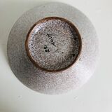 Trapezoidal vase by Fratelli Fanciullaci with plant decoration