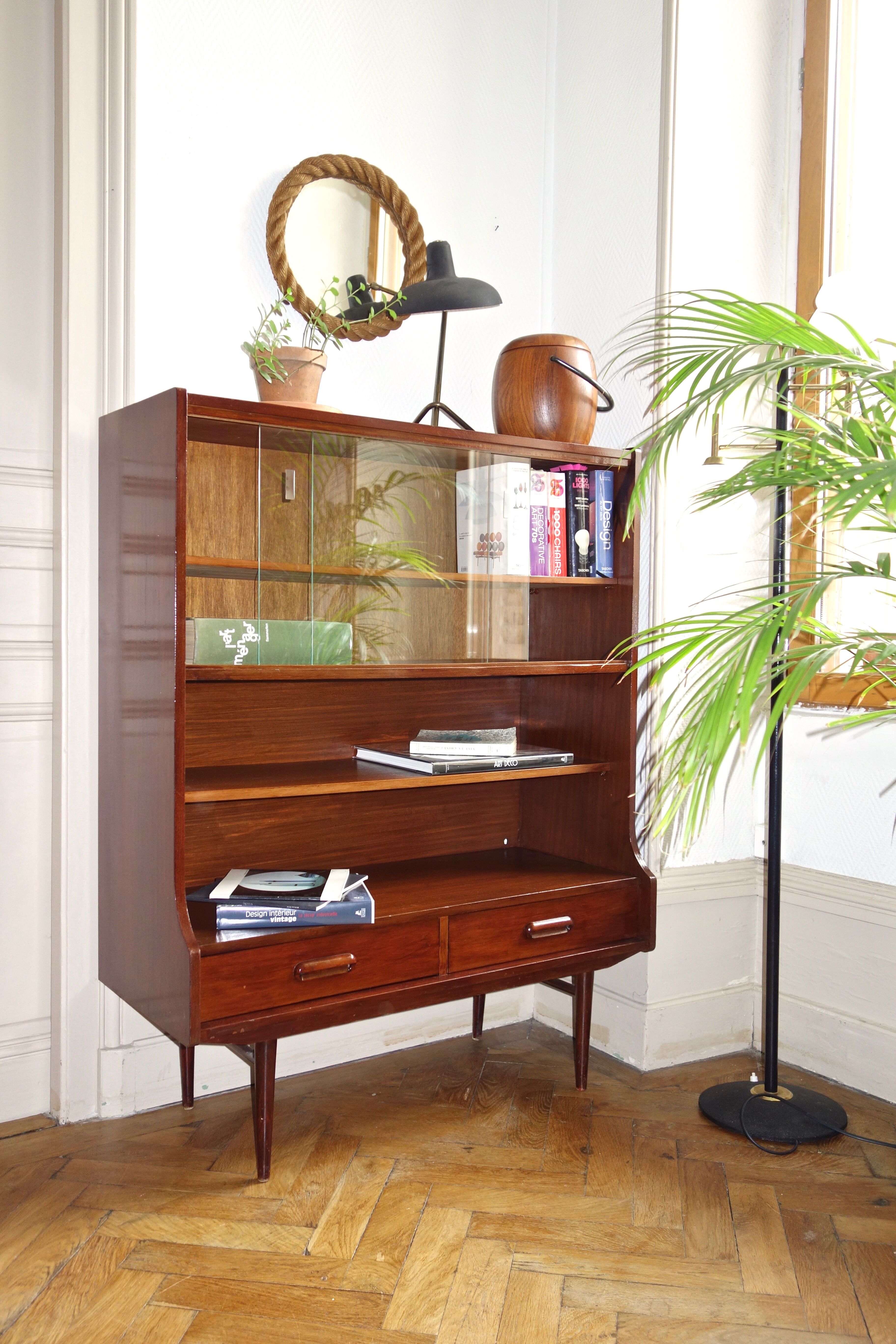 Scandinavian teak library from the 1960s