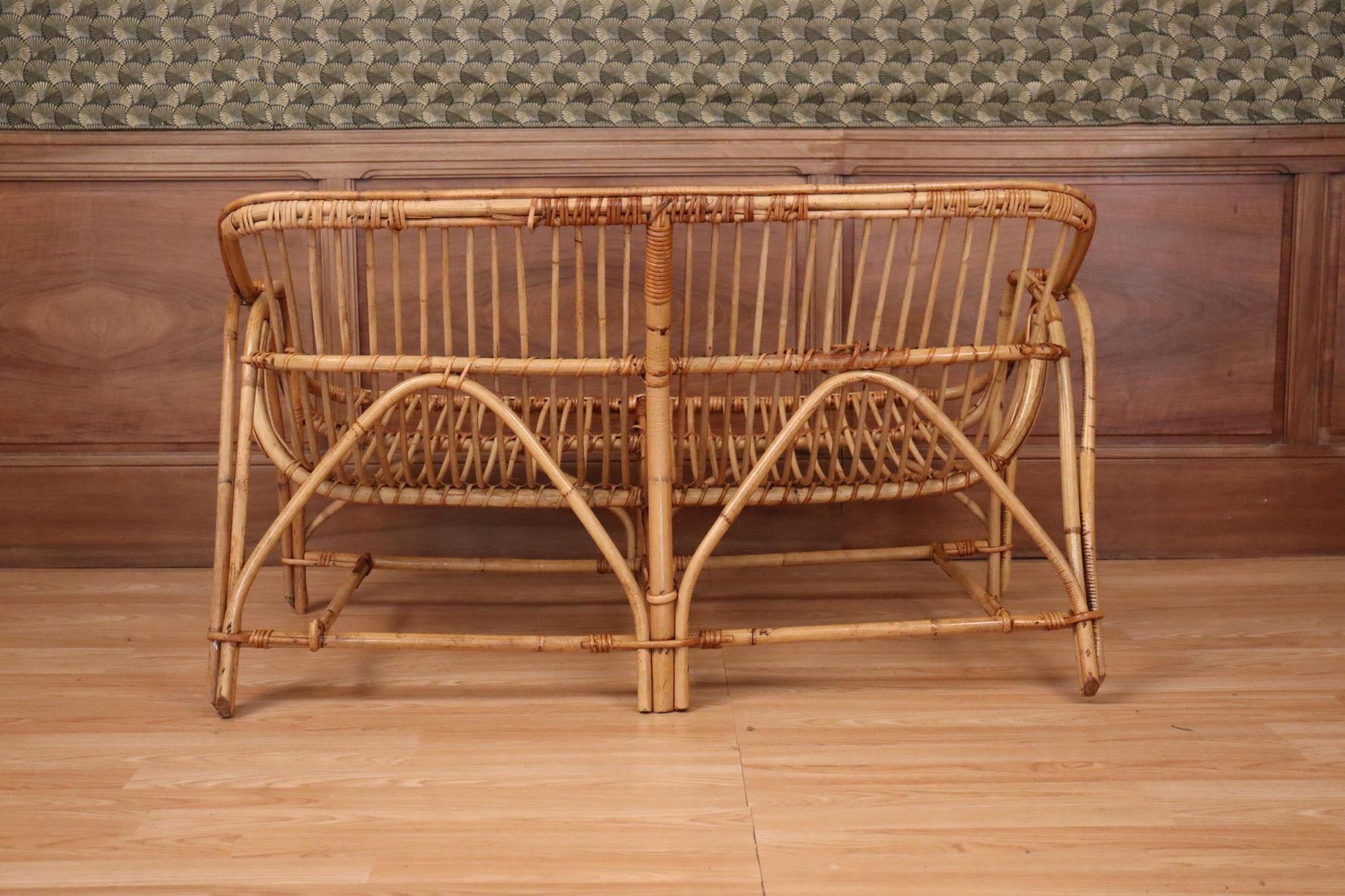 Rattan bench