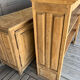 Old office furniture, raw oak wood.