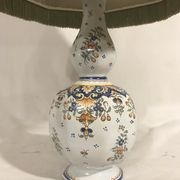 Old lamp vase painted ceramics  Quimper