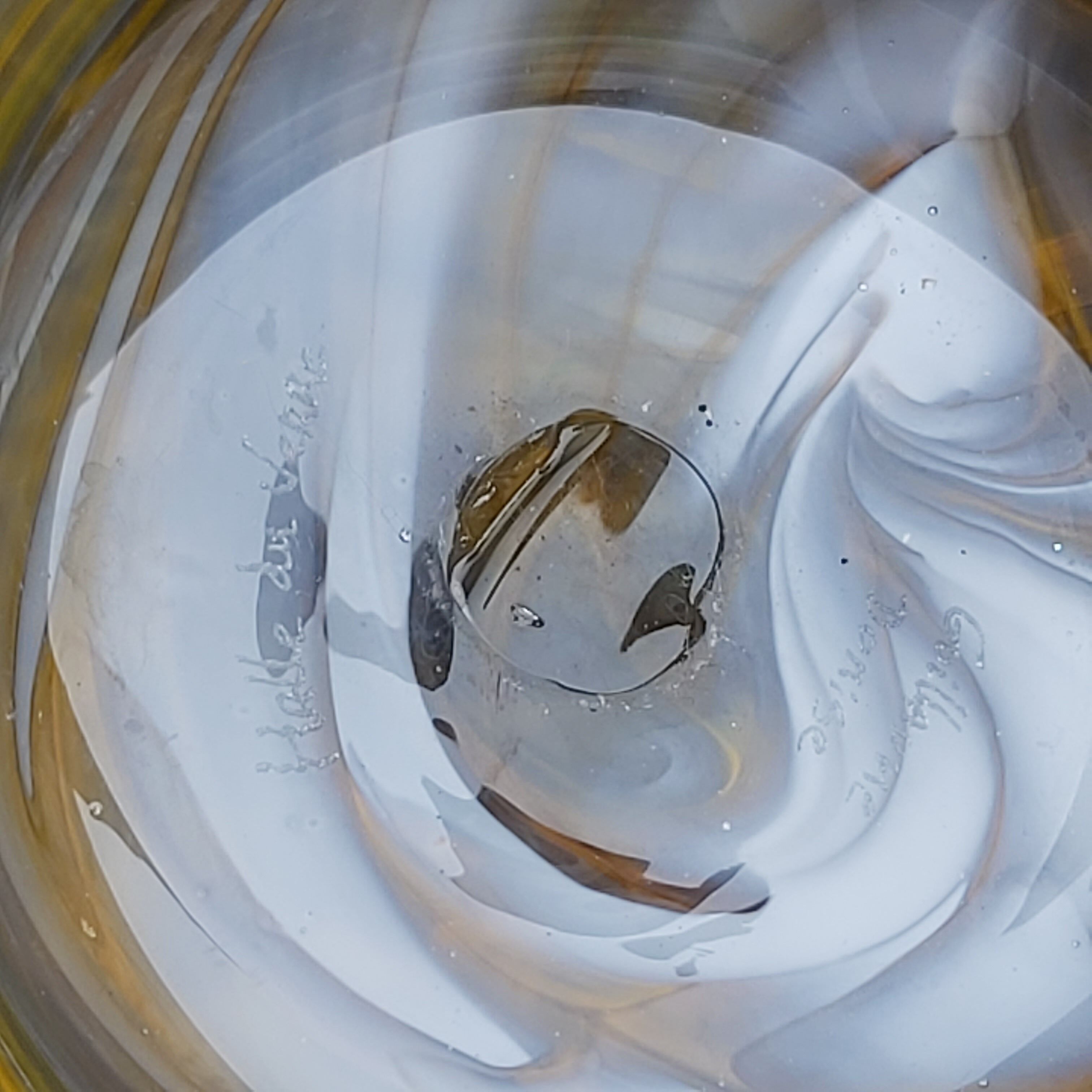 Glass cup blown Guillaume Domise Halle du Verre