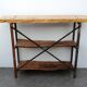 1940s workbench redone in metal and oak board