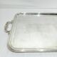Silver-plated tray with handles