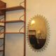 Egon Hillebrand large oval lucite illuminated wall mirror, 80 cm x 50 cm, 1960s