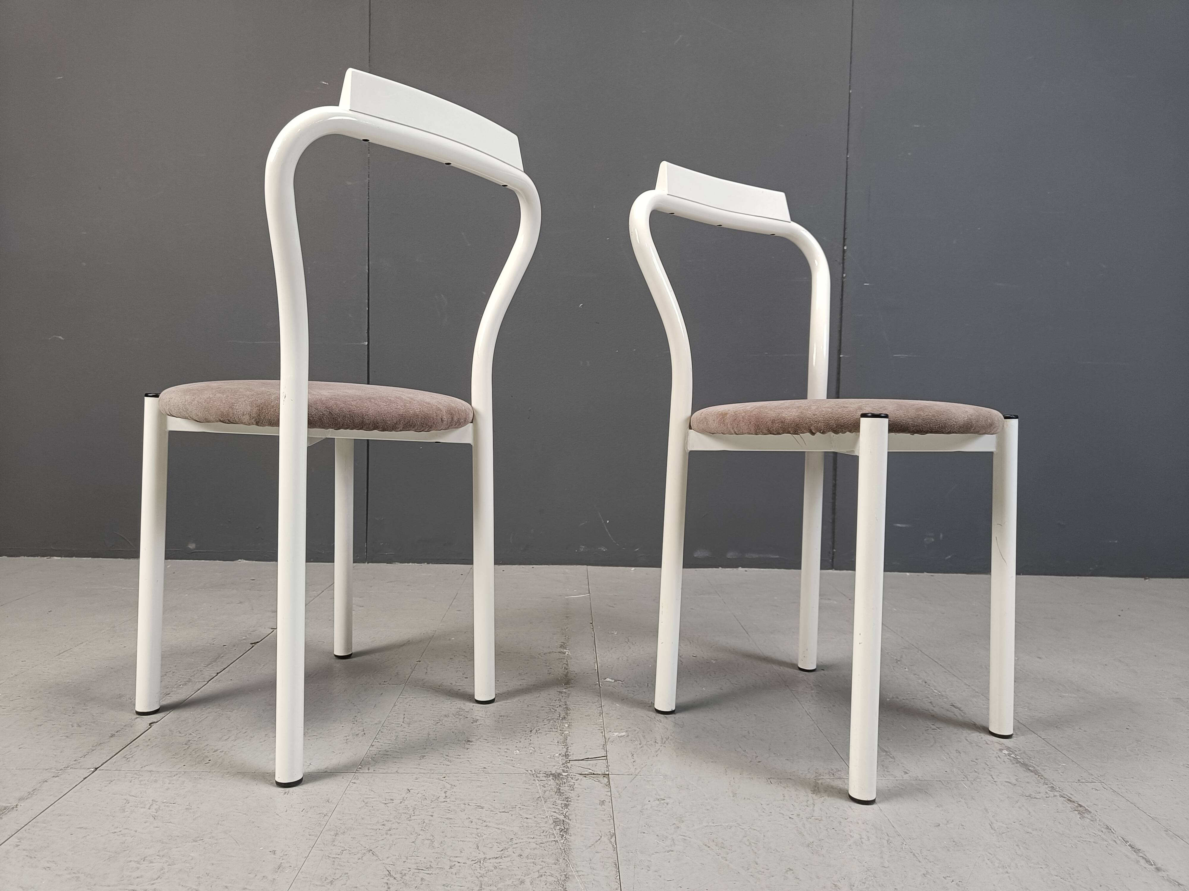 Set of 4 calligaris dining chairs, 1980s