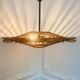 Grand lustre en rotin années 60