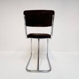 Set metal dining chairs in Gispen style (4), 1970s