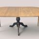Extendable round table with central leg – Chic country spirit