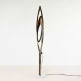 Goffredo Reggiani, Lampadaire En Acier, Marbre, Verre Acrylique Et Cuivre. Italie, C.1960