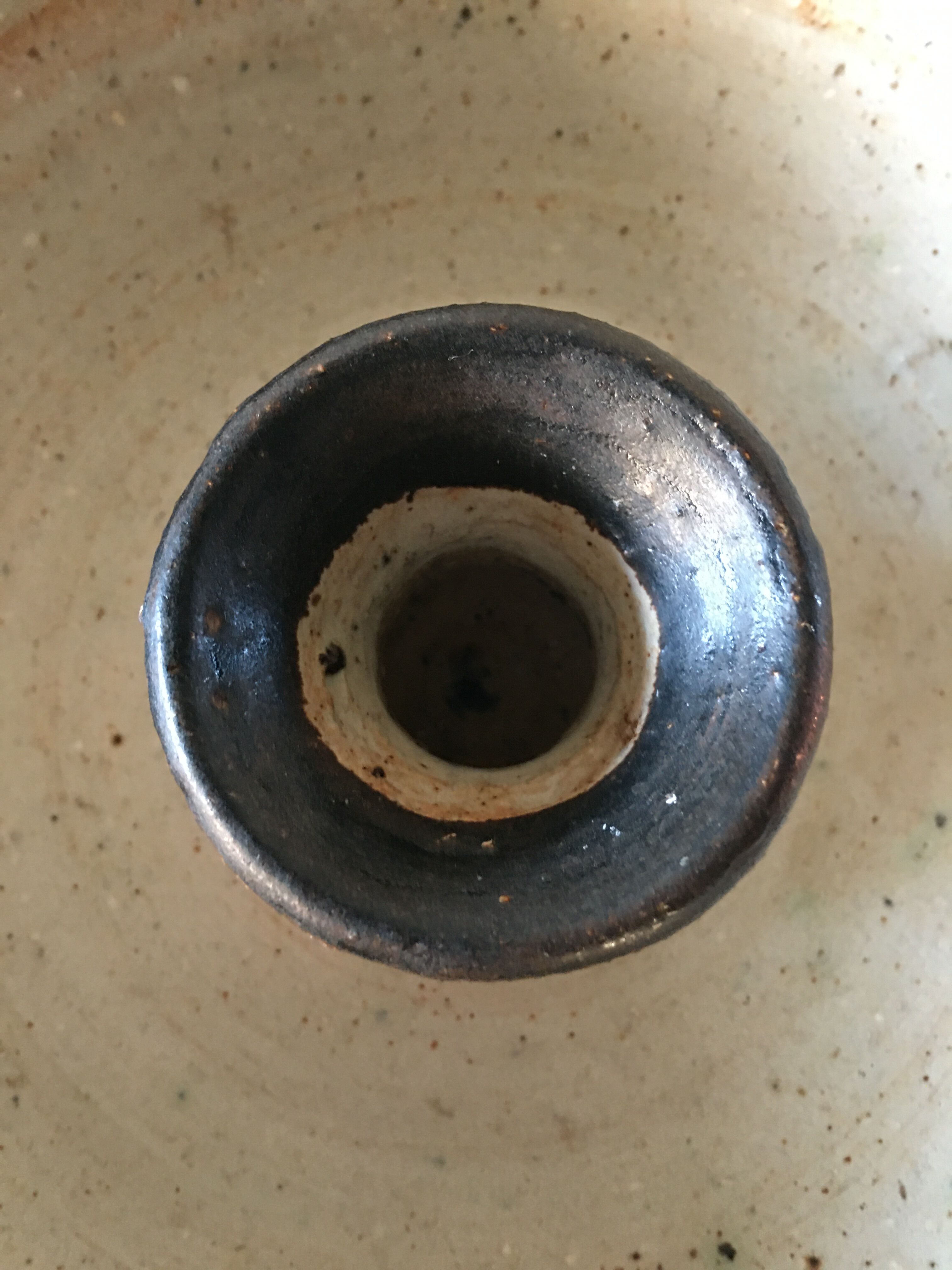 Danish sandstone candlestick 70s