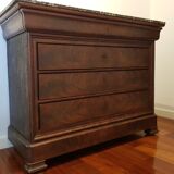 Louis Philippe chest of drawers grey marble top