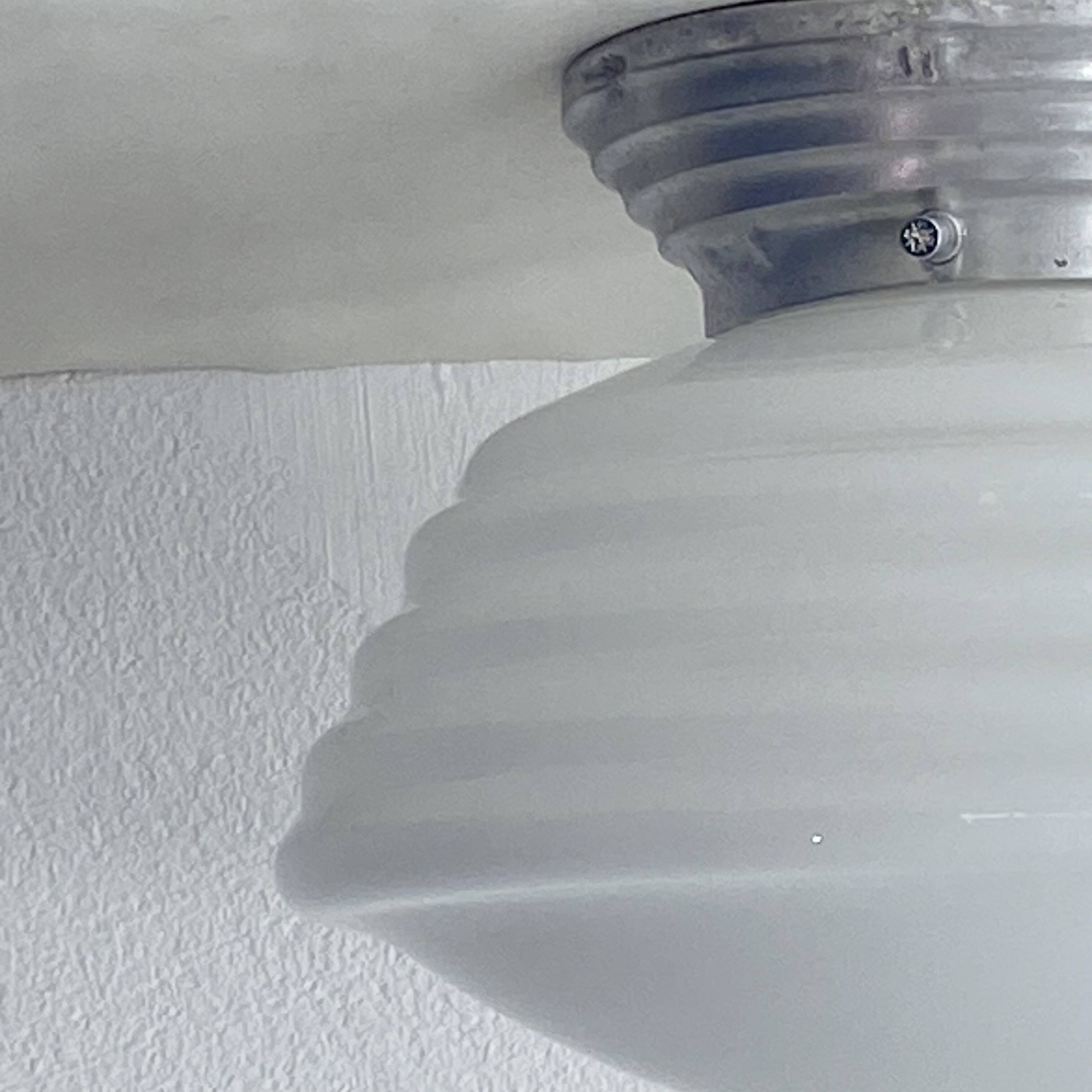 White opal glass globe ceiling light with aluminum fixing base LAMP-7330