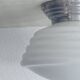White opal glass globe ceiling light with aluminum fixing base LAMP-7330
