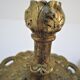 Pair of candle holders gilded bronze patinated vegetal decoration early twentieth century