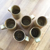 Lot 6 tasses grès