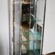 Vitrine de magasin en laiton nickelé des années 30