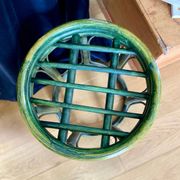 Patinated wooden footrest