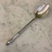 12 small silver-plated metal spoons, Russian-style handles, SAM Lux