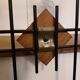 Coat rack and hat in metal and vintage teak