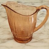 Pitcher pink glass 1960