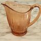 Pichet verre rose 1960