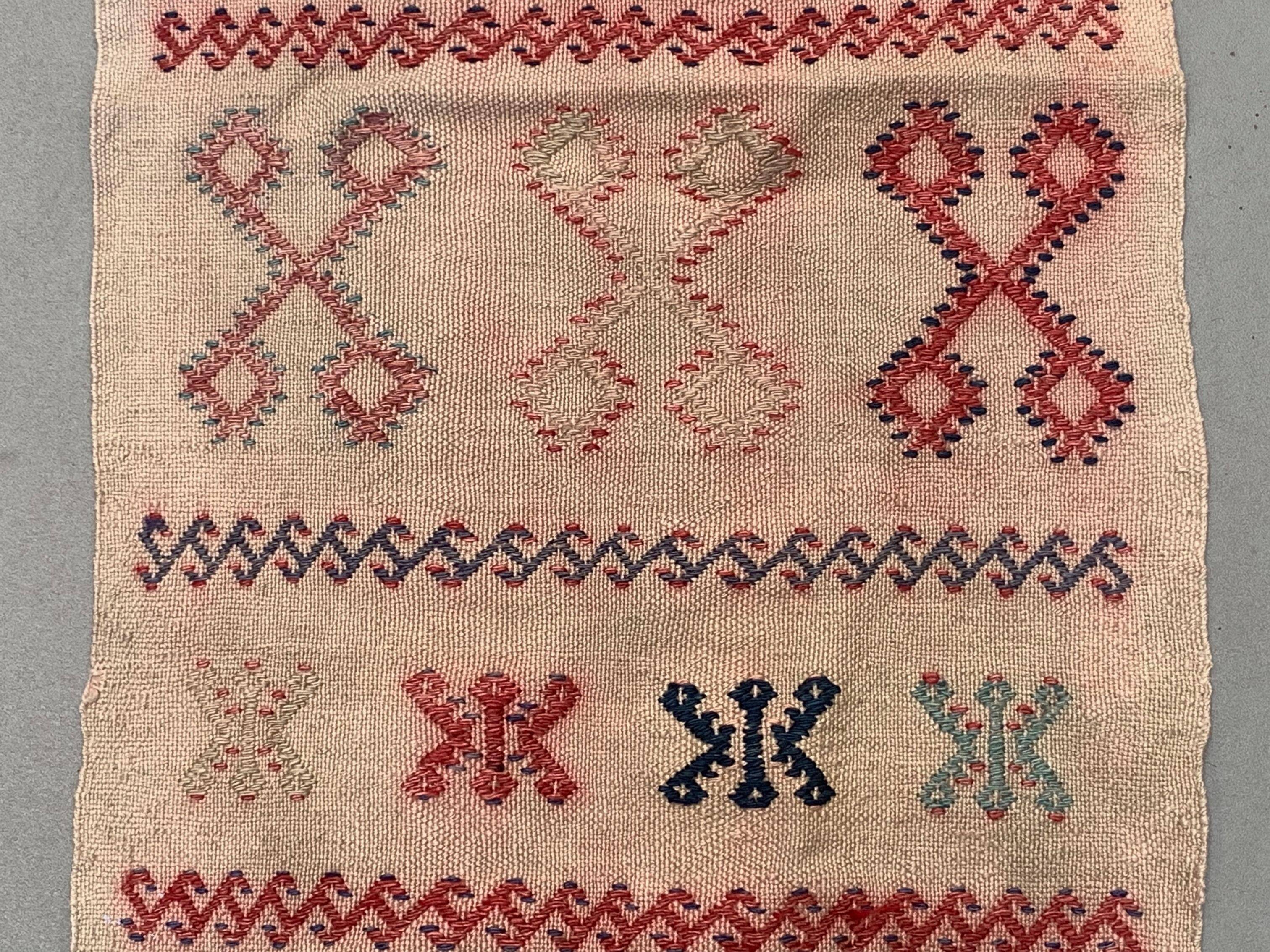 Old Turkish narrow Kilim Runner 114x50 cm shabby chic, vintage kelim