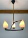 Arlus house chandelier 3 burners, opalines and brass, 50s