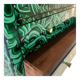 Commode italienne en verre vert-malachite de style mid-century modern