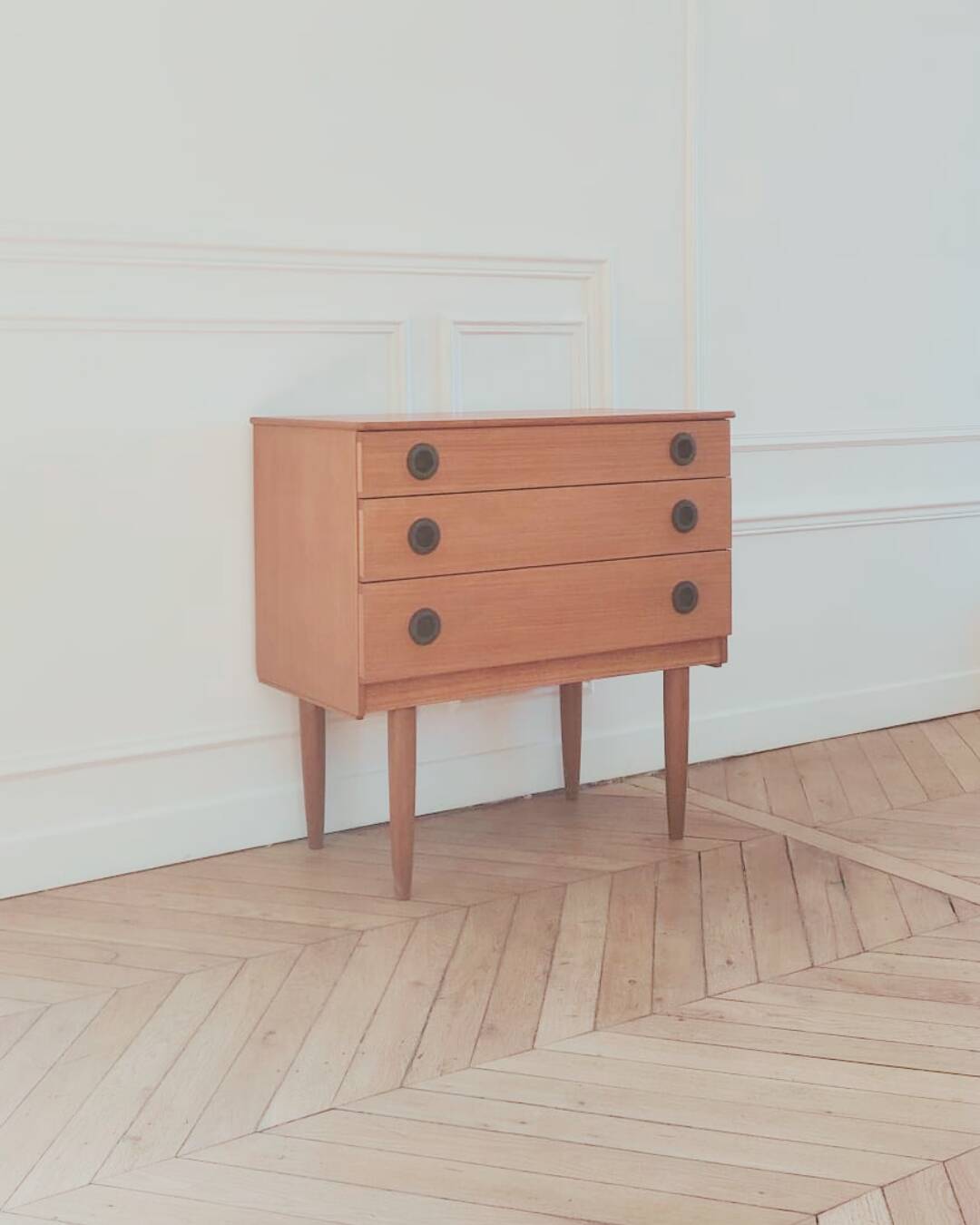 Renovated vintage English commode, 1950s-60s.
