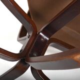 Sigurd Ressell Cognac Leather Falcon Chair 1970s