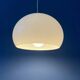Small white Space Age mushroom pendant light
