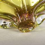 Bohemian art glass bowl/ashtray by josef hospodka, 1960's