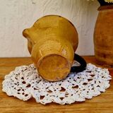 Vintage yellow ceramic pitcher