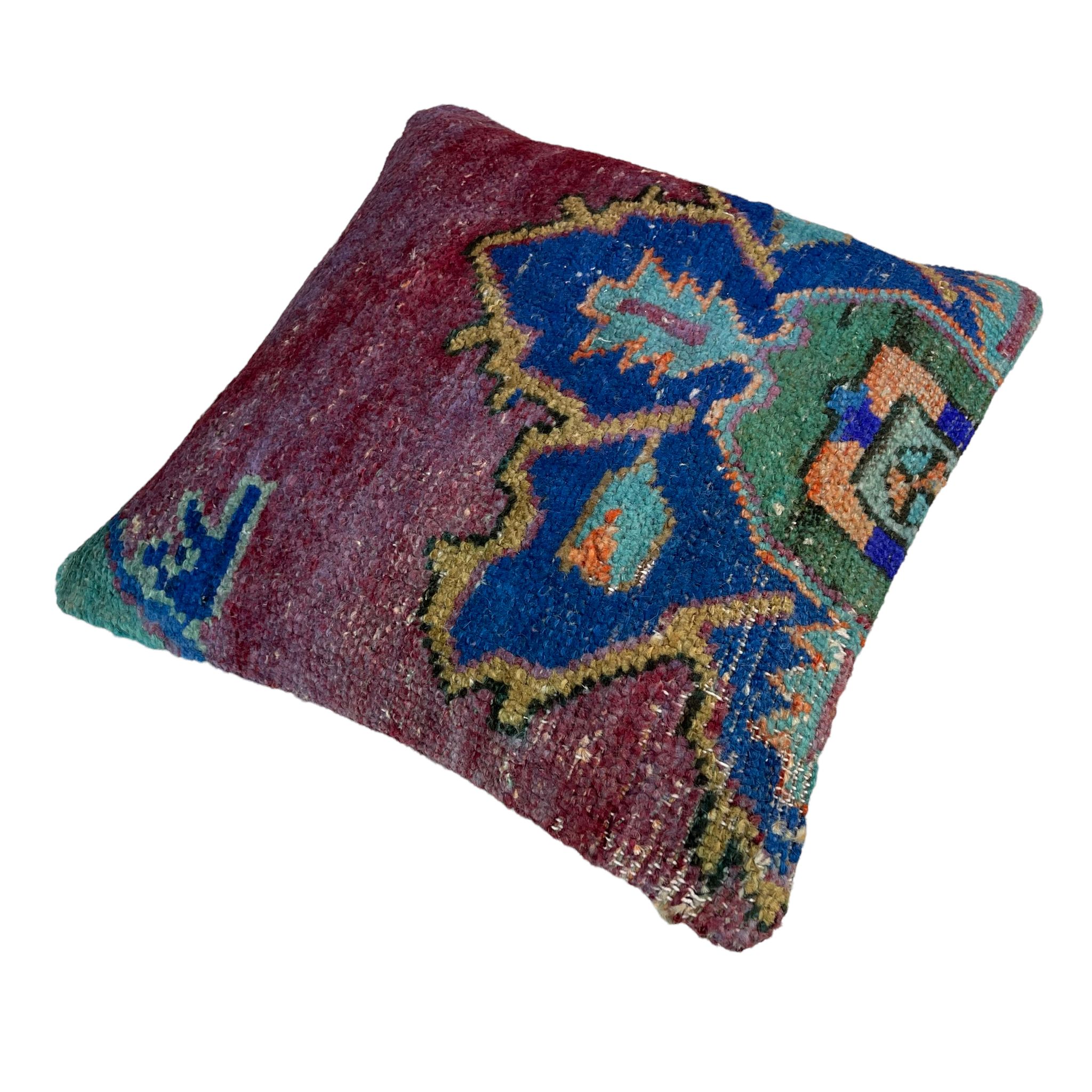 Housse de coussin de tapis turc vintage 45 x 45 cm