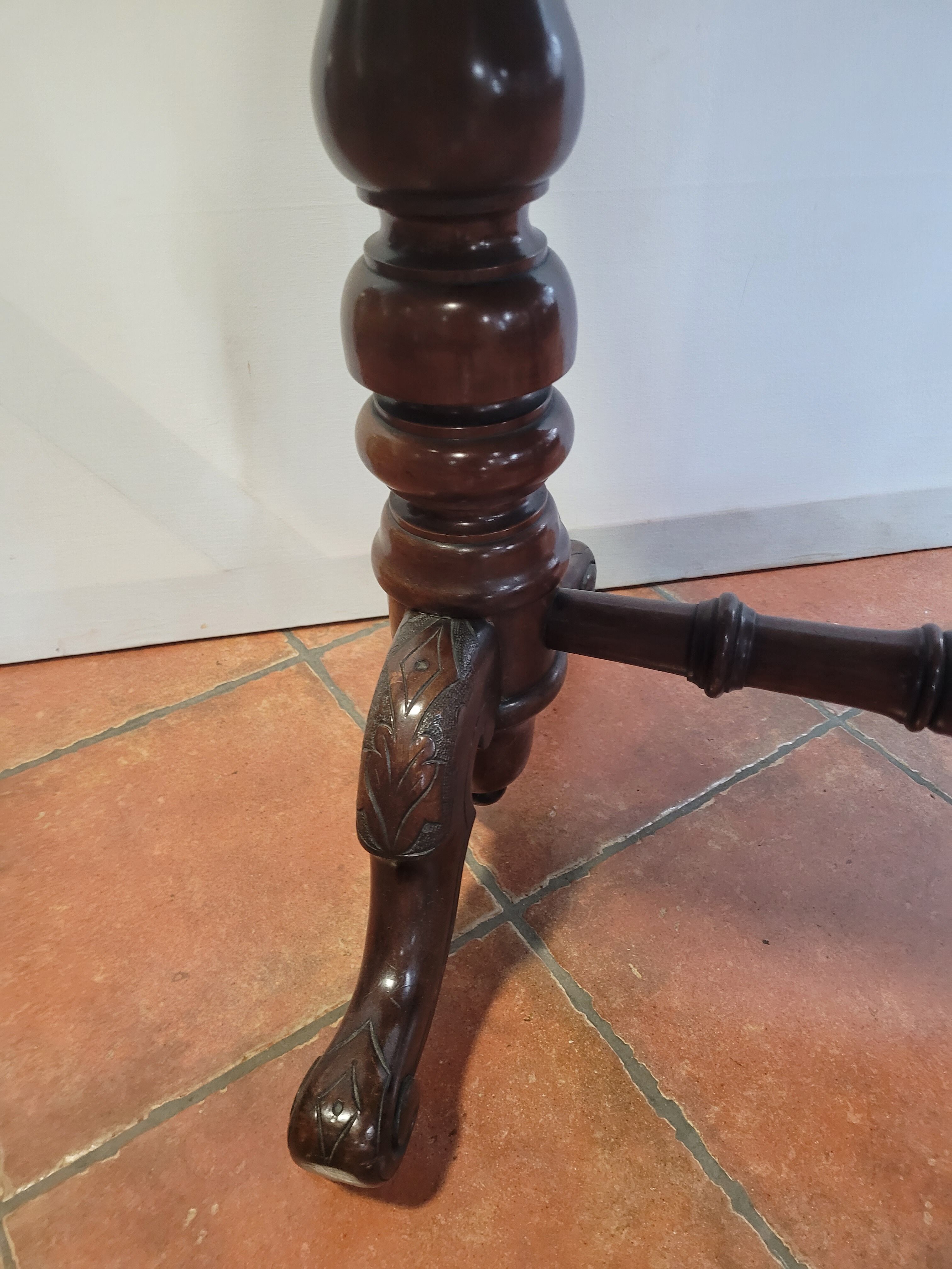 Antique mahogany bistro table