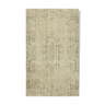 Handmade wool oriental beige rug 174 cm x 280 cm