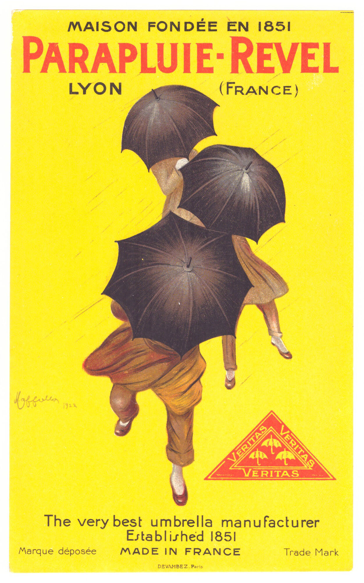 Lithograph poster Umbrella Revel by Leonetto Cappiello 1922